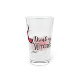 Drink Up Witches Glass