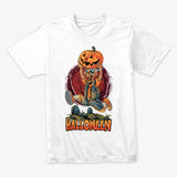 Zombie Running with Halloween Pumpkin