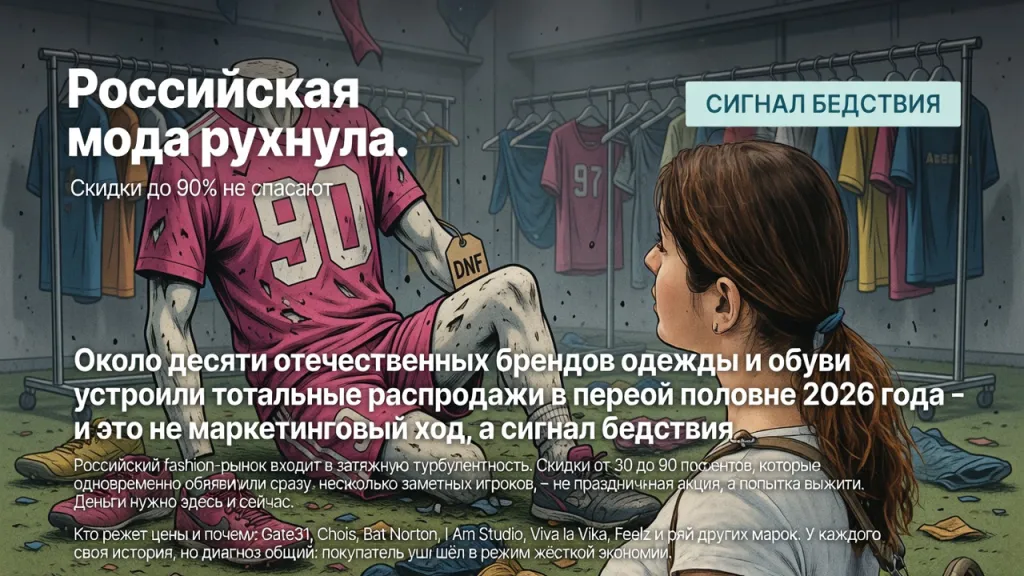 Российская мода рухнула. Скидки до 90% не спасают